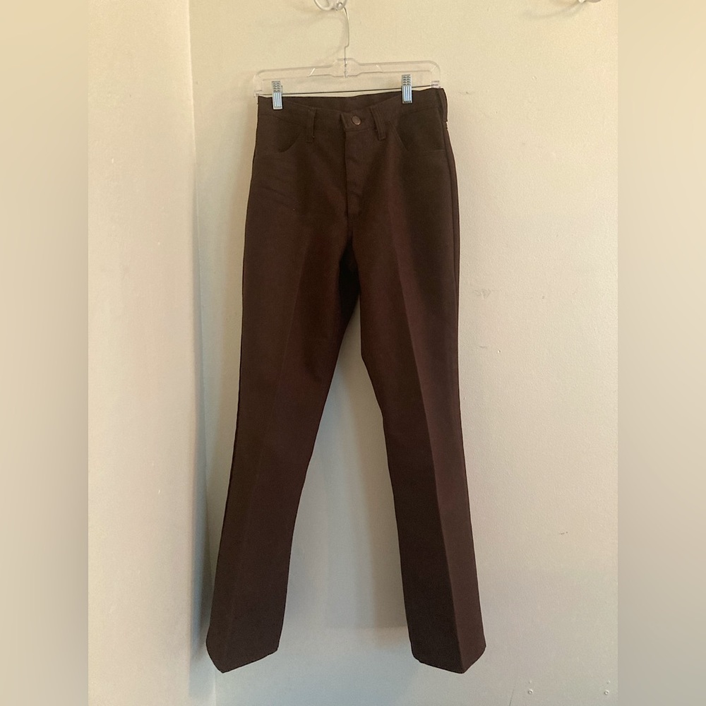 Vintage S brown Wrangler slim-fit pants from 60s.